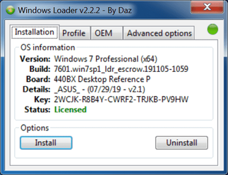 Windows Loader Screenshot